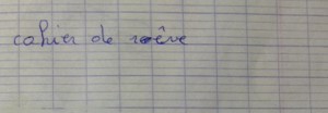 Cahier de rêve